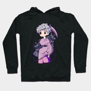 Japanese Scythe Creepy Boy 2 - Vector art illustration Hoodie